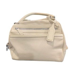 Rookie Bud Large Hobo Beige Leather Hand Bag